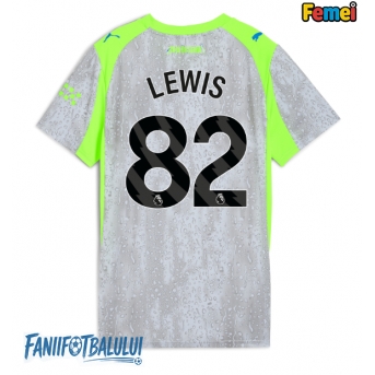 Manchester City Rico Lewis #82 Tricou Fotbal Replică 2025-26 Femei Treilea